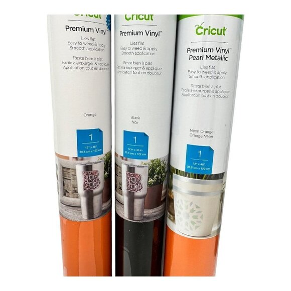 Cricut Vinyl Lot Iron On Permanent Removable Halloween Orange Black HTV Gift - Picture 6 of 9